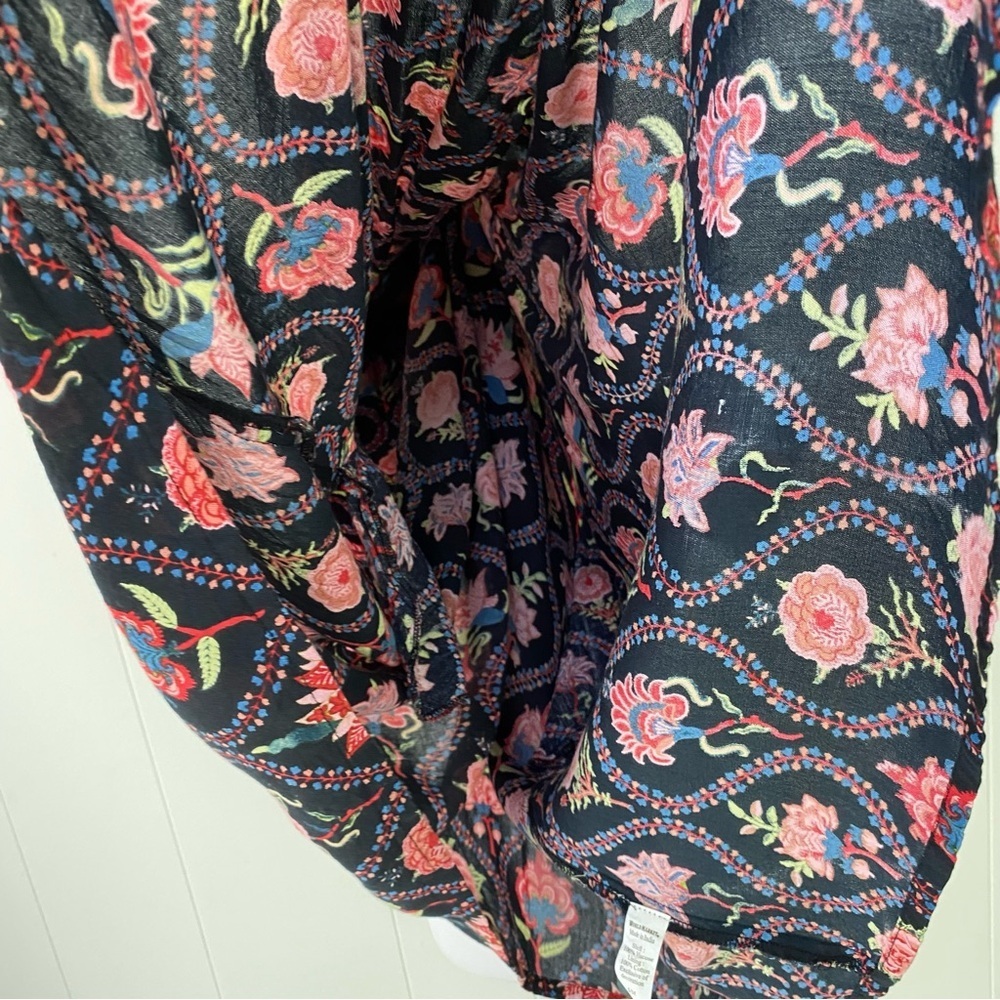 World Market Women’s Dress Floral Cottage Bohemian Short Sleeve Sz S/M Pockets - Picture 14 of 15